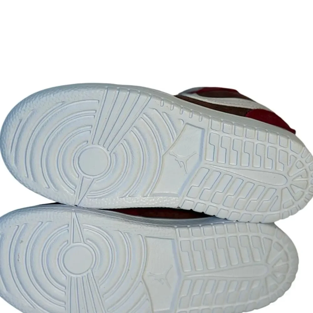 Air Jordan 1 Low ALT Toddler Shoes Red Brown White US 10C Hook & Loop Sneakers